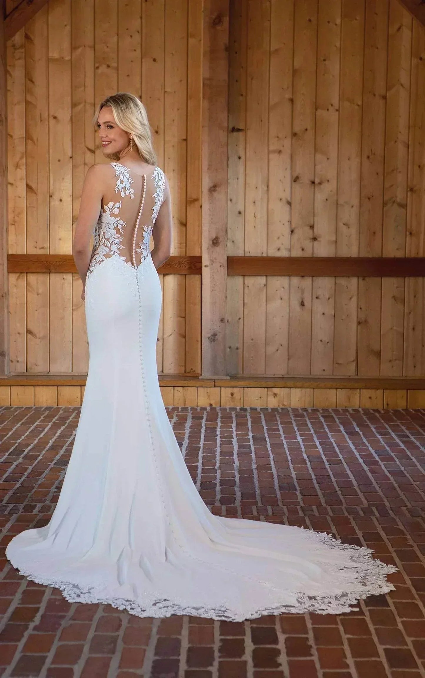 Glamorous Column Wedding Dress