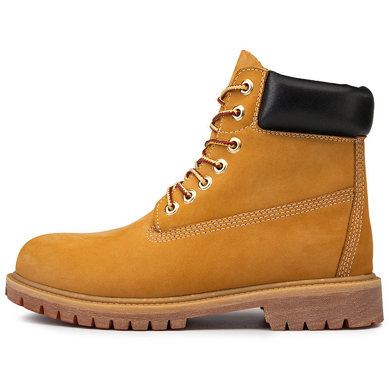 Women's Autumn And Winter High Top Work Boots Outdoor Fleece