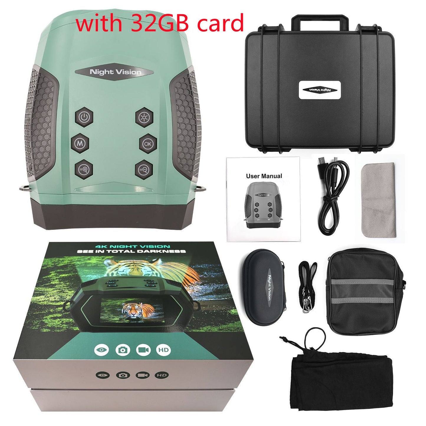 Low Light Full Color Night Vision Instrument 4K High Definition Telescope