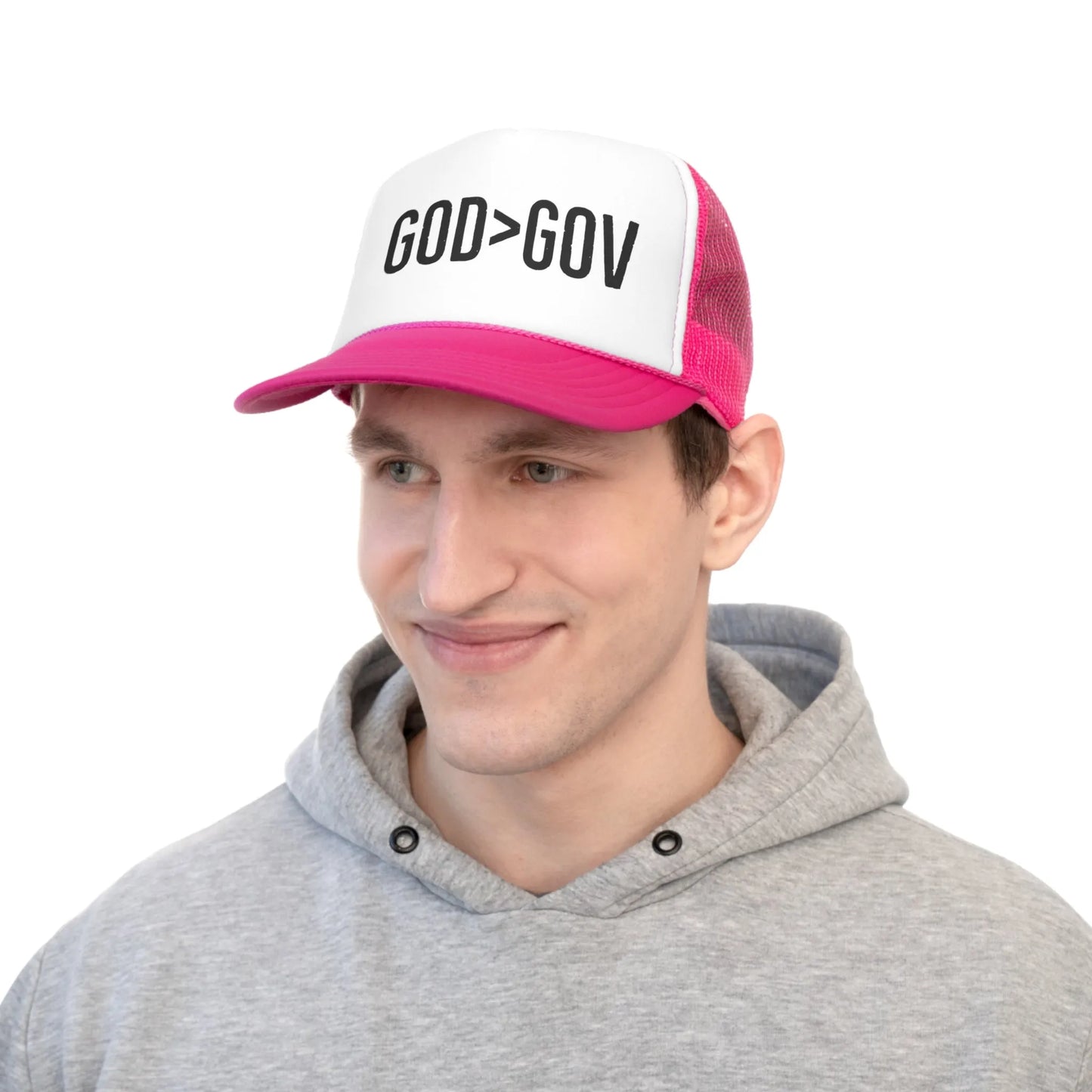 Heavenly Highway Trucker Cap: God Over Government - 4LibertyShop.com