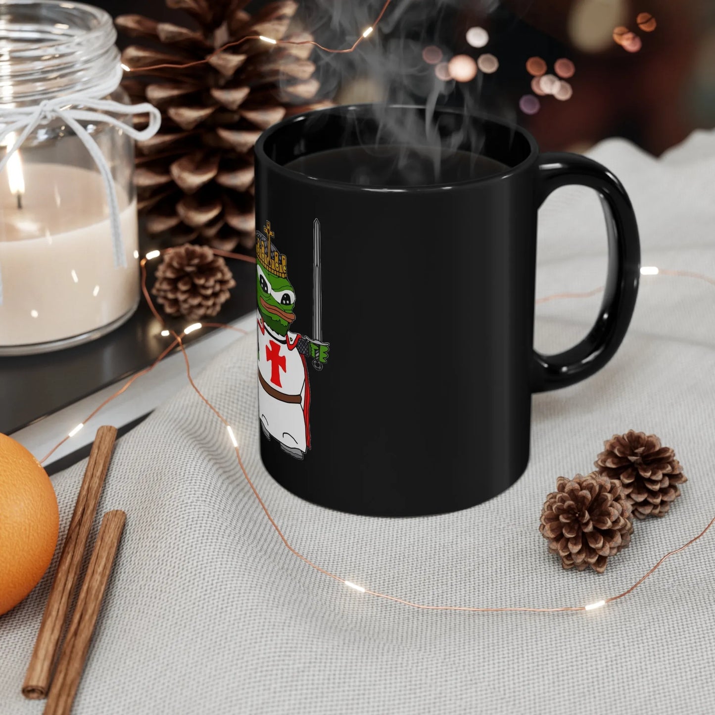 Crusader Pepe Mug - Deus Vult Coffee Mug - 4LibertyShop.com