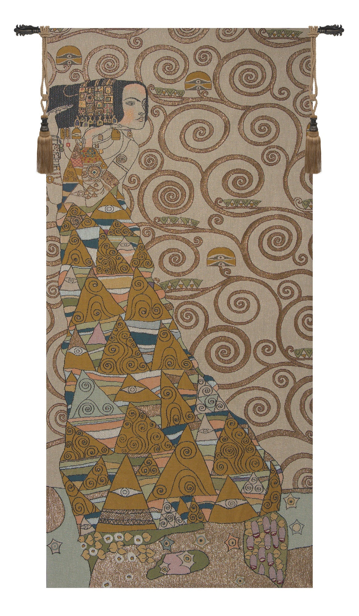 L'Attente Klimt a Gauche Clair French Tapestry