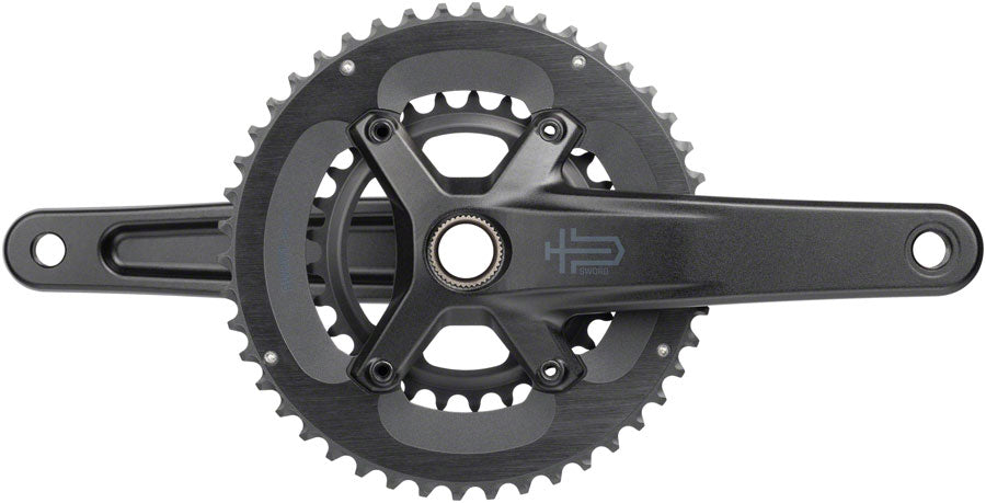 microSHIFT Sword 2x Crankset - 172.5mm 10-Speed 46/29t 110 Asym BCD 24mm Spindle BLK