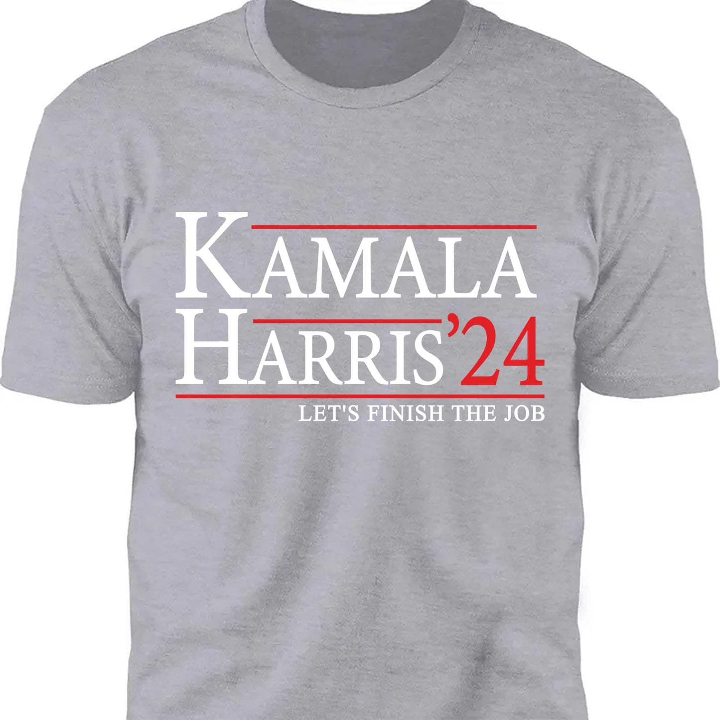 Kamala Harris Let's Finish The Job Shirt | Kamala Harris 2024 Shirt | Democrat Shirt Dark T1437 - KH2