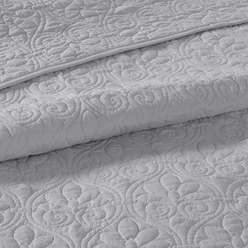 Reversible Quilt Set Grey Full/Queen