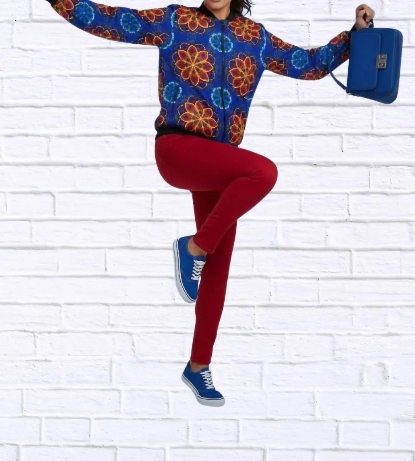 Maddy Traditional Bomber Printed Ethnic Jacket