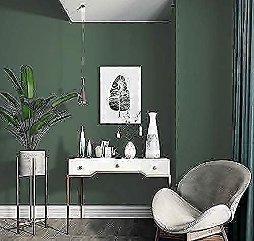 Dimoon 236''x23.6'' Green Peel and Stick Wallpaper Contact Paper Modern Self Adhesive Wall Paper Removable Renter Friendly Textured Solid Color Shelf Cabinet Vinyl Roll (236''x23.6'',Dark Green)