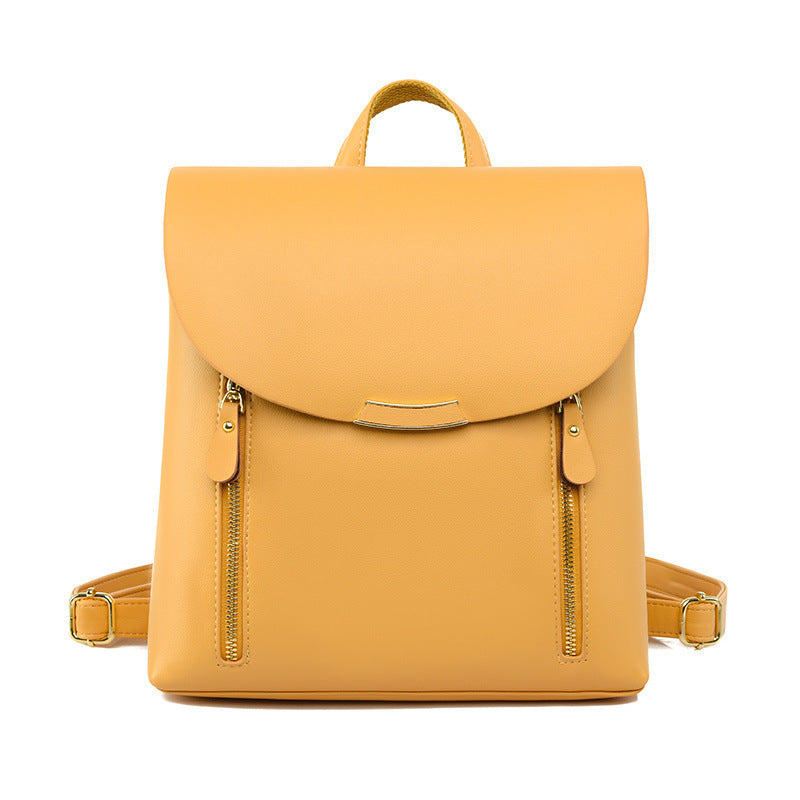 Fashionable All-match Women's Soft Leather Large Capacity Travel Bag