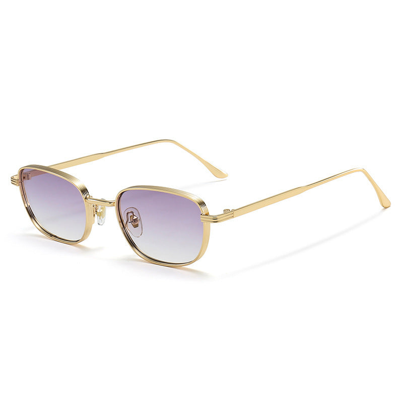 Metal Small Square Box Retro UV Protection Sun Glasses