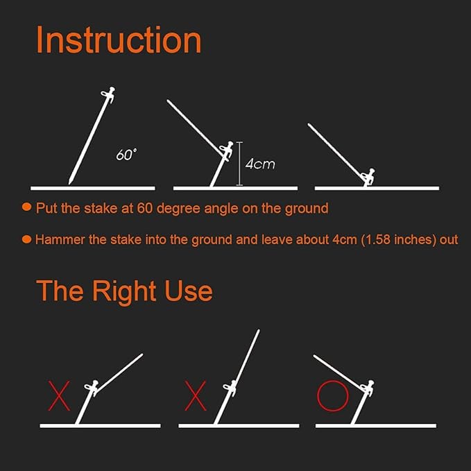 10-Pack Plastic Tent Stakes โ 7-Inch Heavy Duty Canopy Anchoring Pegs for Camping, Gardening, Landscaping, Backpacking โ Lightweight, Rust-Proof, Reusable Camping Stake