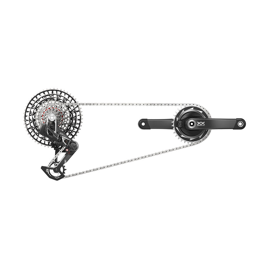 SRAM XX SL T-Type Eagle AXS Power Meter Group 170mm Blk D2