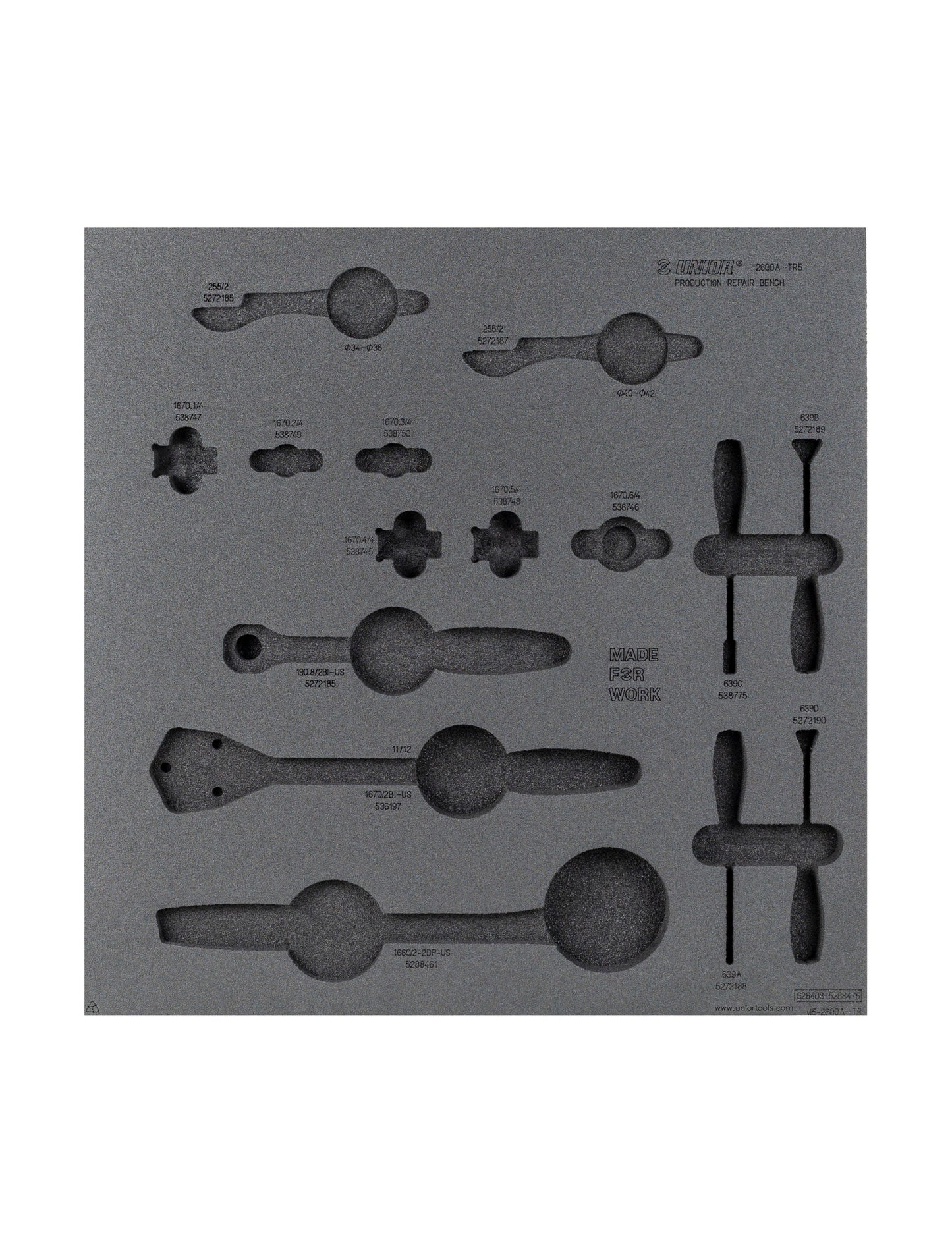 Unior Drawer Foam Insert Production 5 Tool