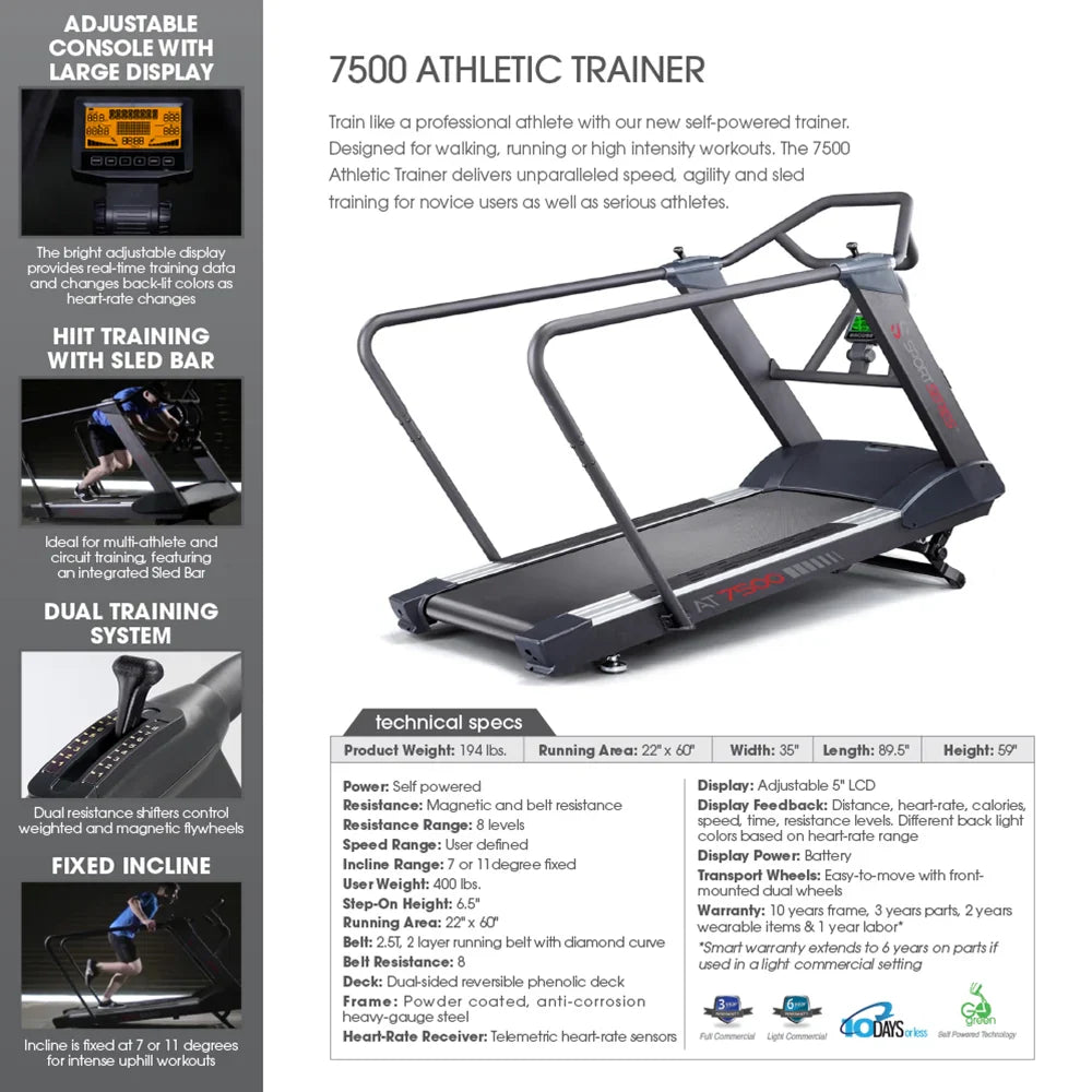 Power Systems Athletic Trainer Treadmill - Sport Series