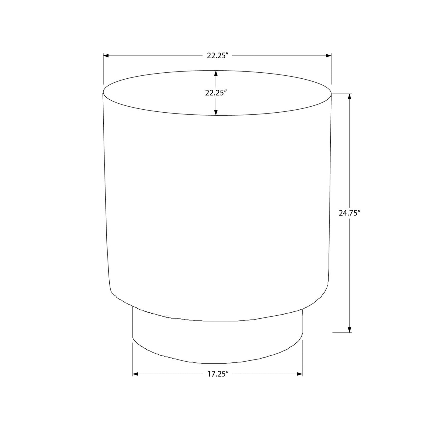 Round Accent Table, Indoor Outdoor - White