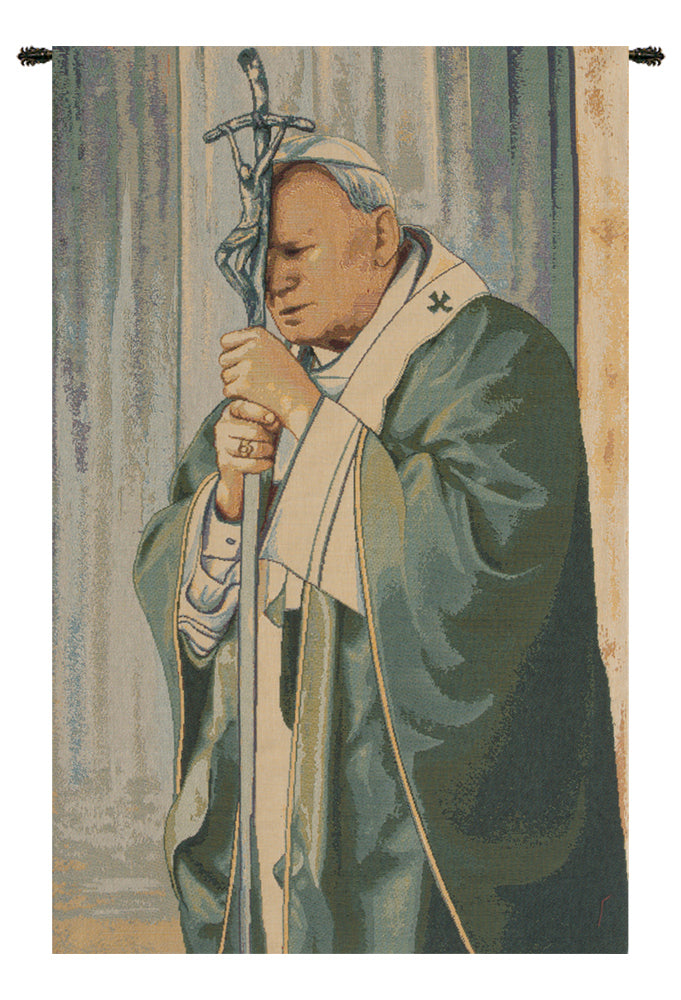 Pope John Paul II Italian Tapestry