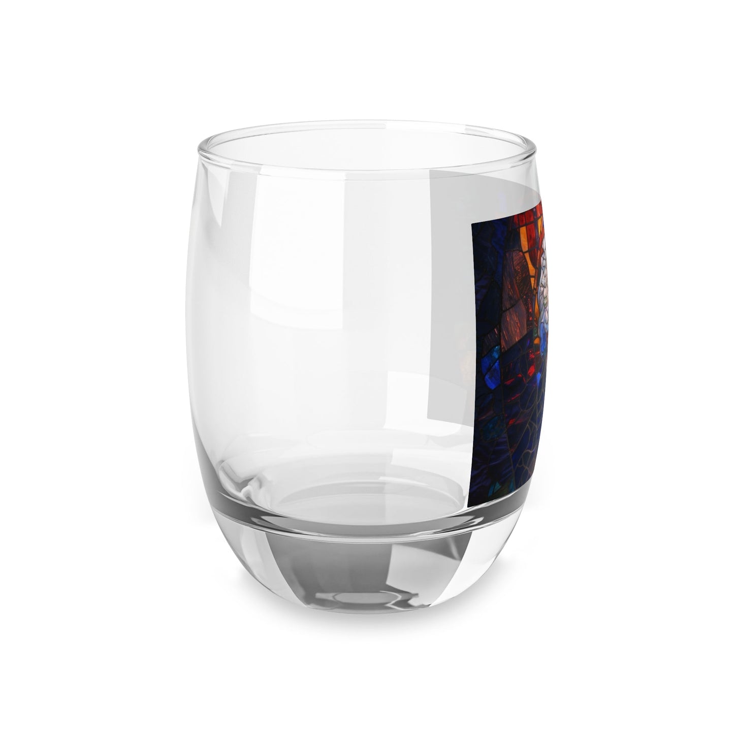 John Adams Stained Glass Whiskey Glass - Founding Fathers Barware - 4LibertyShop.com