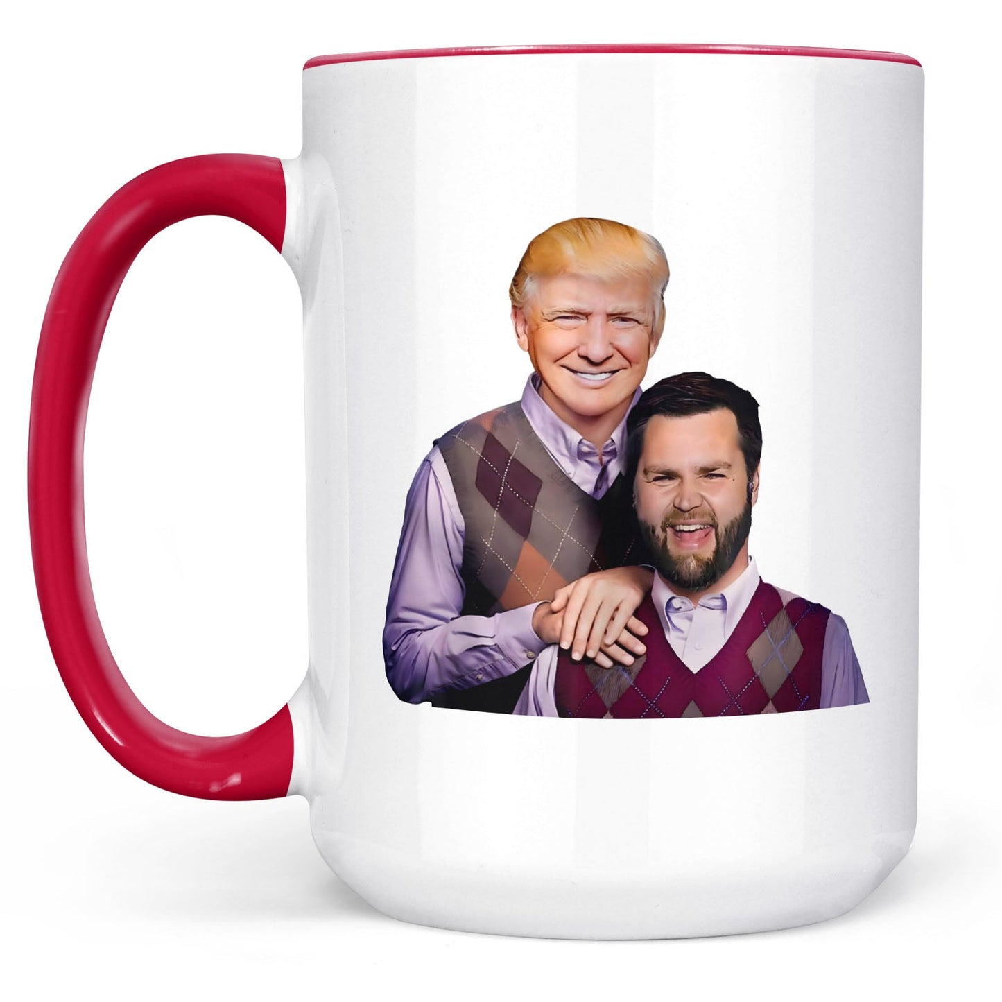 Trump Vance Brothers Mug, Funny Parody Trump J.D.Vance Bros Mug, Trump 47th President White Mug Accent Mug 682006 - GOP
