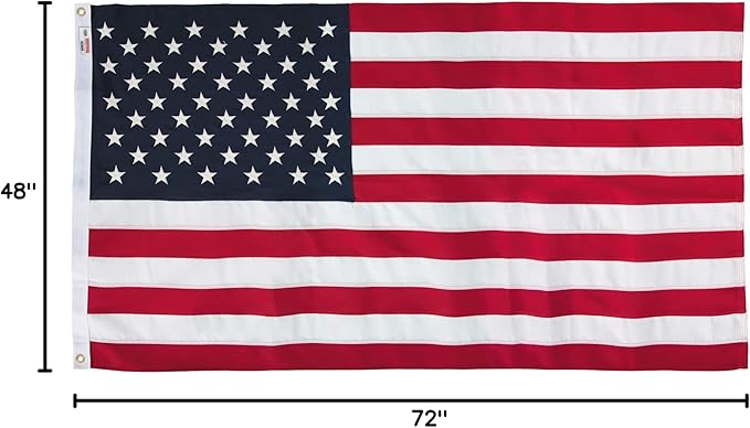 American Flag - 100% Made in the USA - 3' x 5' ft - Koralex II 2-ply Polyester - Sturdy, Durable and Patriotic - Great for Gardens, Homes, Patios and Cars โ By Valley Forge Flag
