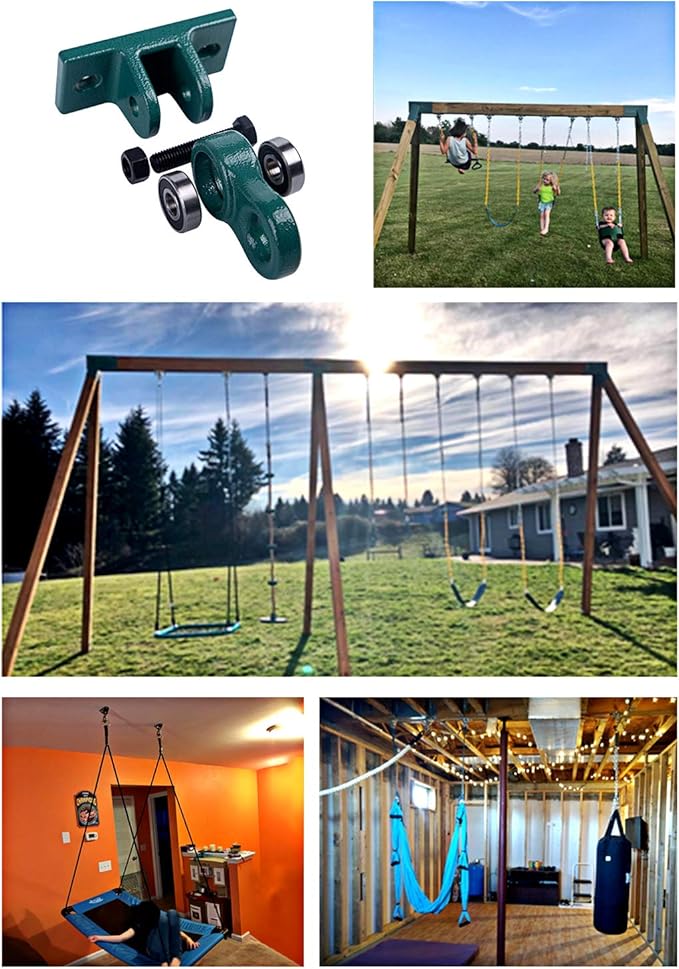 Heavy Duty Metal Color Swing Hangers Screws Bolts Included Over 5000 lb Capacity Playground Porch Yoga Seat Trapeze Wooden Sets Indoor Outdoor 2 Pack