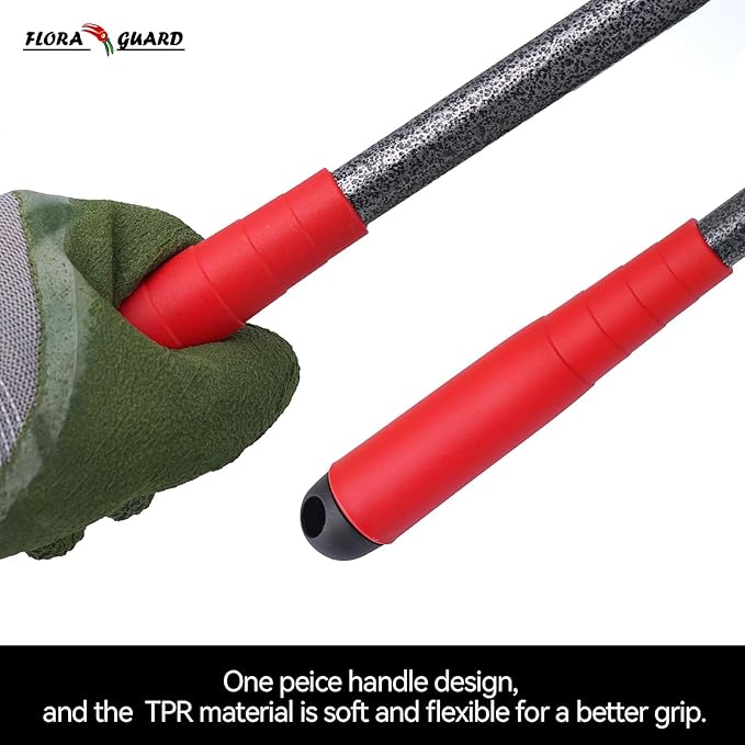 FLORA GUARD Garden Tool Set, 6 Piece Heavy Duty, Large Size Gardening Hand Tools, Sturdy & Durable, Classic Utility Gardening Gift for Men and Women