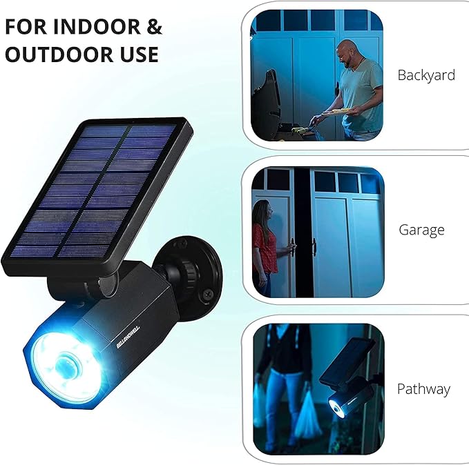 Bell+Howell Bionic Spotlight Motion Solar Spot Lights Outdoor Waterproof, Solar Landscape Lights, Outdoor Solar Yard Lights Weather Resistant, Super Bright LED Lights, for Garden, Lawn As Seen On TV