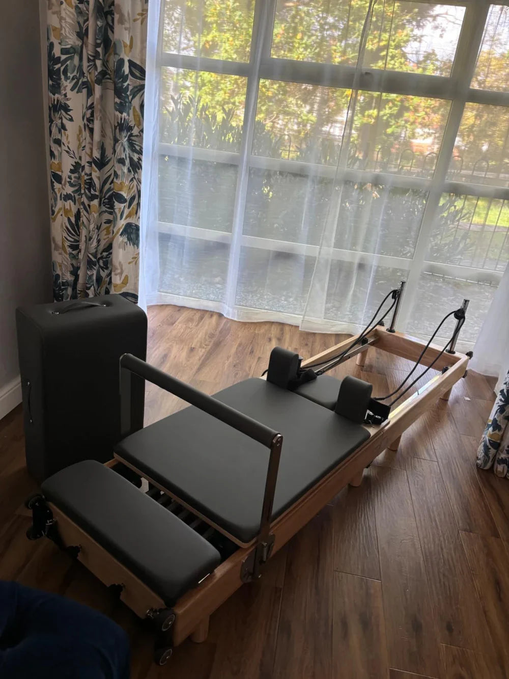 Nexace Wood Foldable Pilates Reformer with Tower