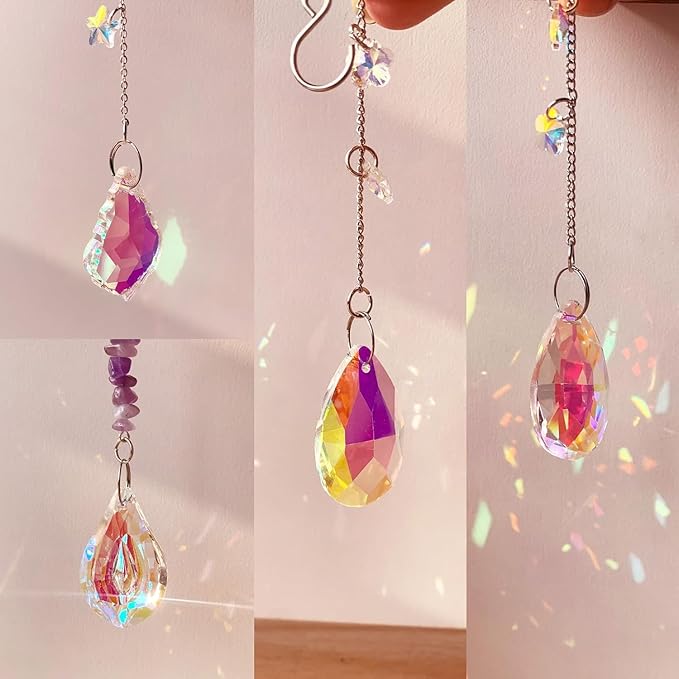 WASTROYAL 450 pcs DIY Sun Catcher Kit for Adult Crystal Suncatcher Rainbow Maker Crafts for Adults Sun Catchers Indoor Window Suncatcher Beads DIY Crystal Suncatcher Kit (Cat)