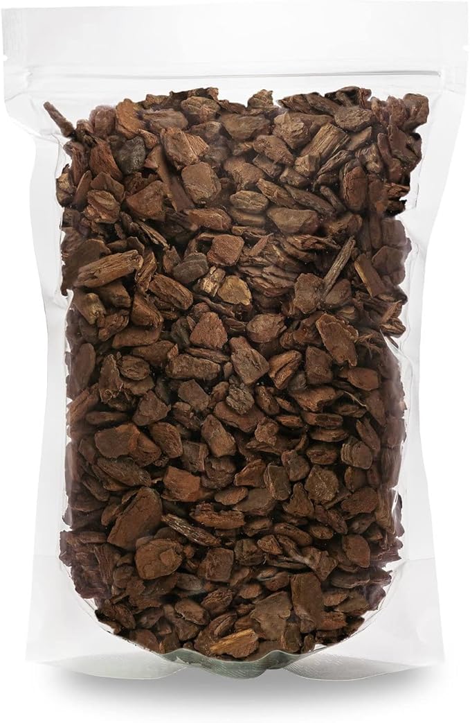 New Zealand Pinus Radiata Bark - Organic Hand Mixed New Zealand Orchiata Pine Bark for Orchids - Medium Chips 9-12mm - 5 Quart Bag