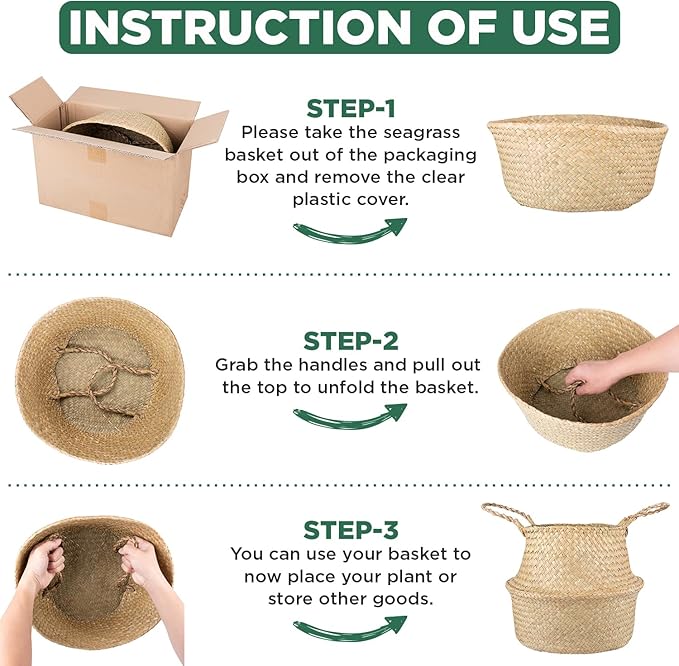Plant Basket โ Large Wicker Indoor Planter for Artificial Olive Tree Pot, 9-10 Inch Woven Baskets for Faux House Plants (Original, Large)