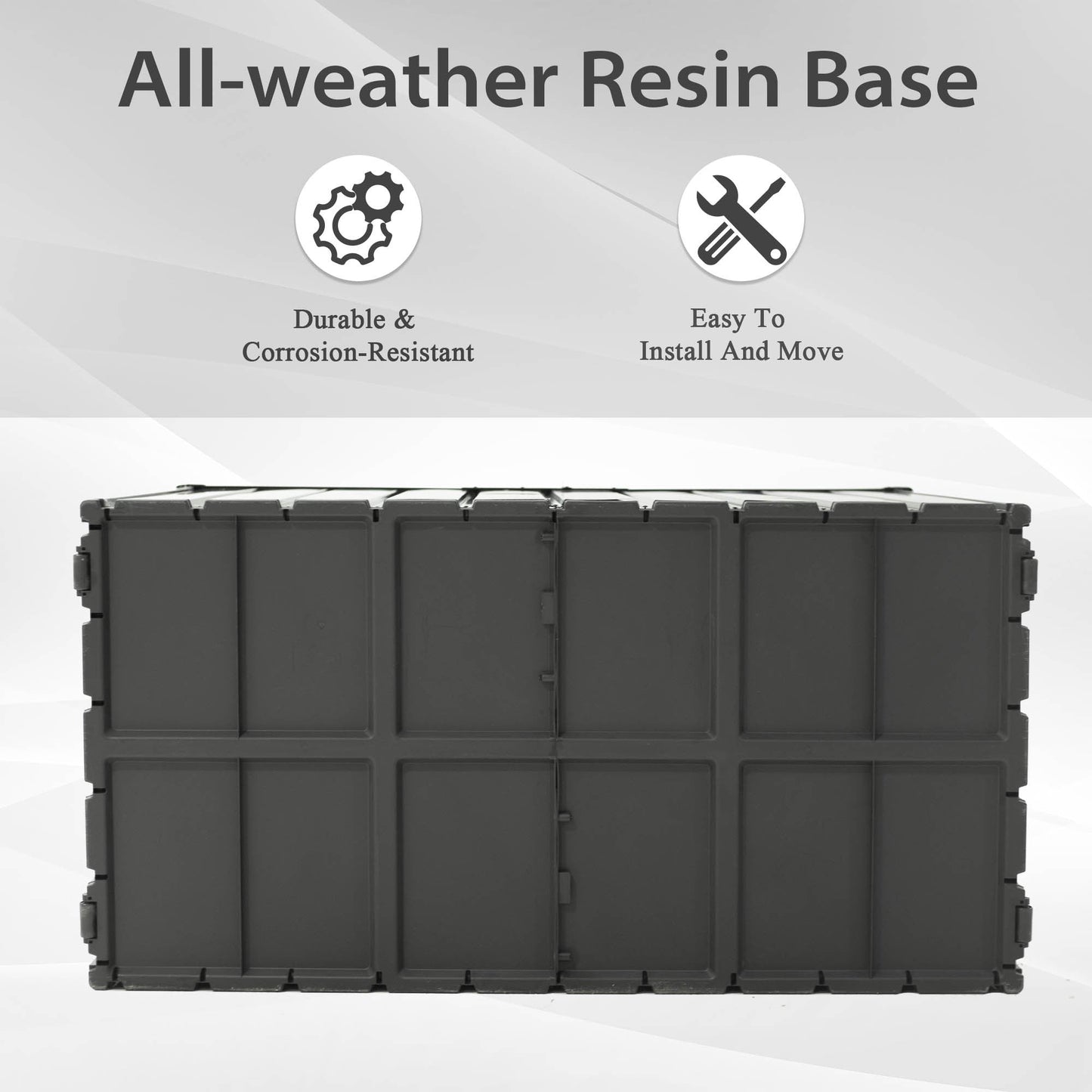 120 Gallon Outdoor Storage Deck Box Waterproof