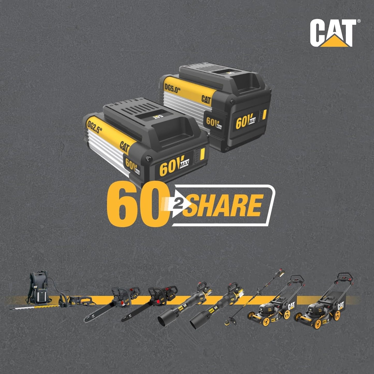 Cat DG610 60V 15โ Brushless String Trimmer Cordless with Dual Line Bump Feed Head, Edger with Quick Line Load, Weed Trimmer with ECO Mode for Extended Runtime โ Battery & Charger Included
