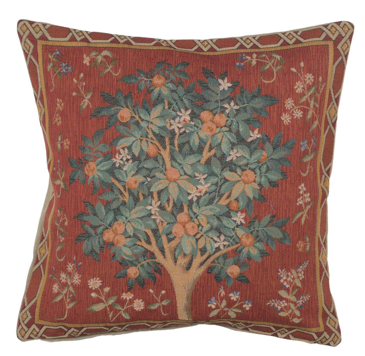 Orange Tree French Cushion