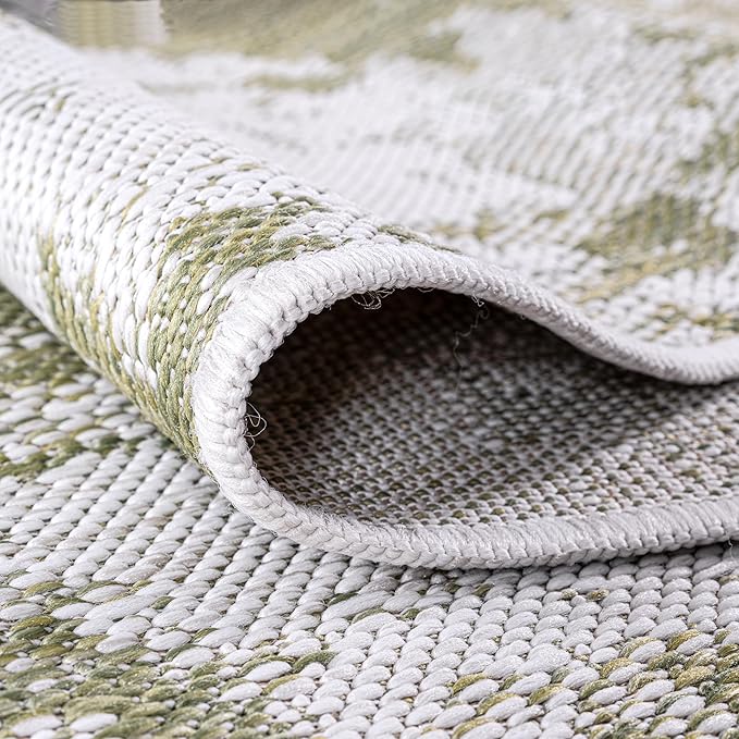 Keen Home Design Terrace Outdoor Area Rug - 4x6 Washable Indoor/Outdoor Rug for Patio, Kitchen, Balcony, Beach, Garden, Deck and Porch, Size: 3'10"x5'7"