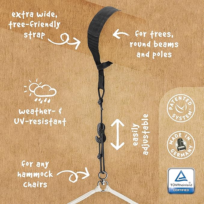 LA SIESTA® Large Comfort Domingo Hammock Chair Swing & Tree Mount Kit - Suspension Kit for Trees Beams Posts - Weatherproof, Outdoor Indoor Hammock Swing - Hanging Chair for Bedroom Patio - Lime