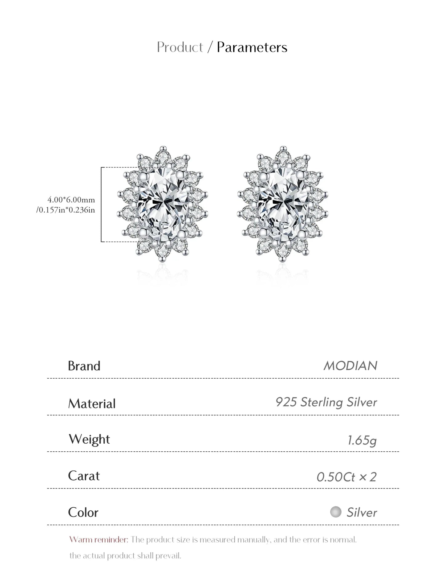 925 Sterling Silver Moissanite Halo Stud Earrings Bridal Wedding Engagement
