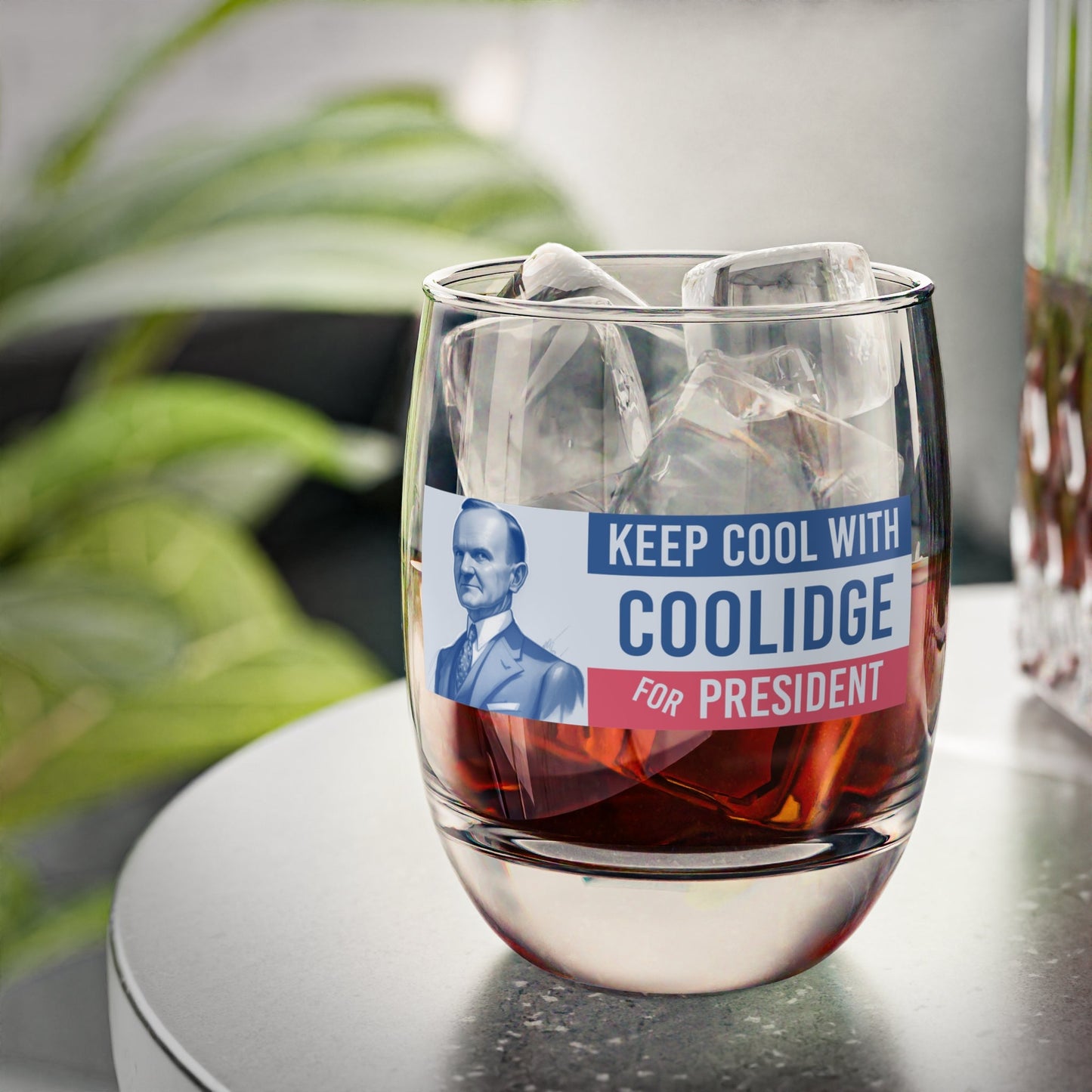 Cool with Coolidge Whiskey Glass - 4LibertyShop.com