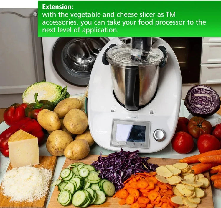 Food Cutter For Thermomix TM5 TM6 Chopper Vegetable Peeler Cooking Masher Slicing Shredding Multifunctional Fine Peeler Set