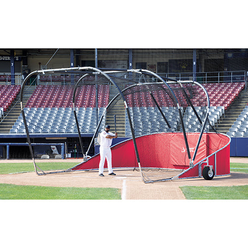 Jaypro Bomber Elite Batting Cage 18x12x22 ft - Portable Heavy-Duty