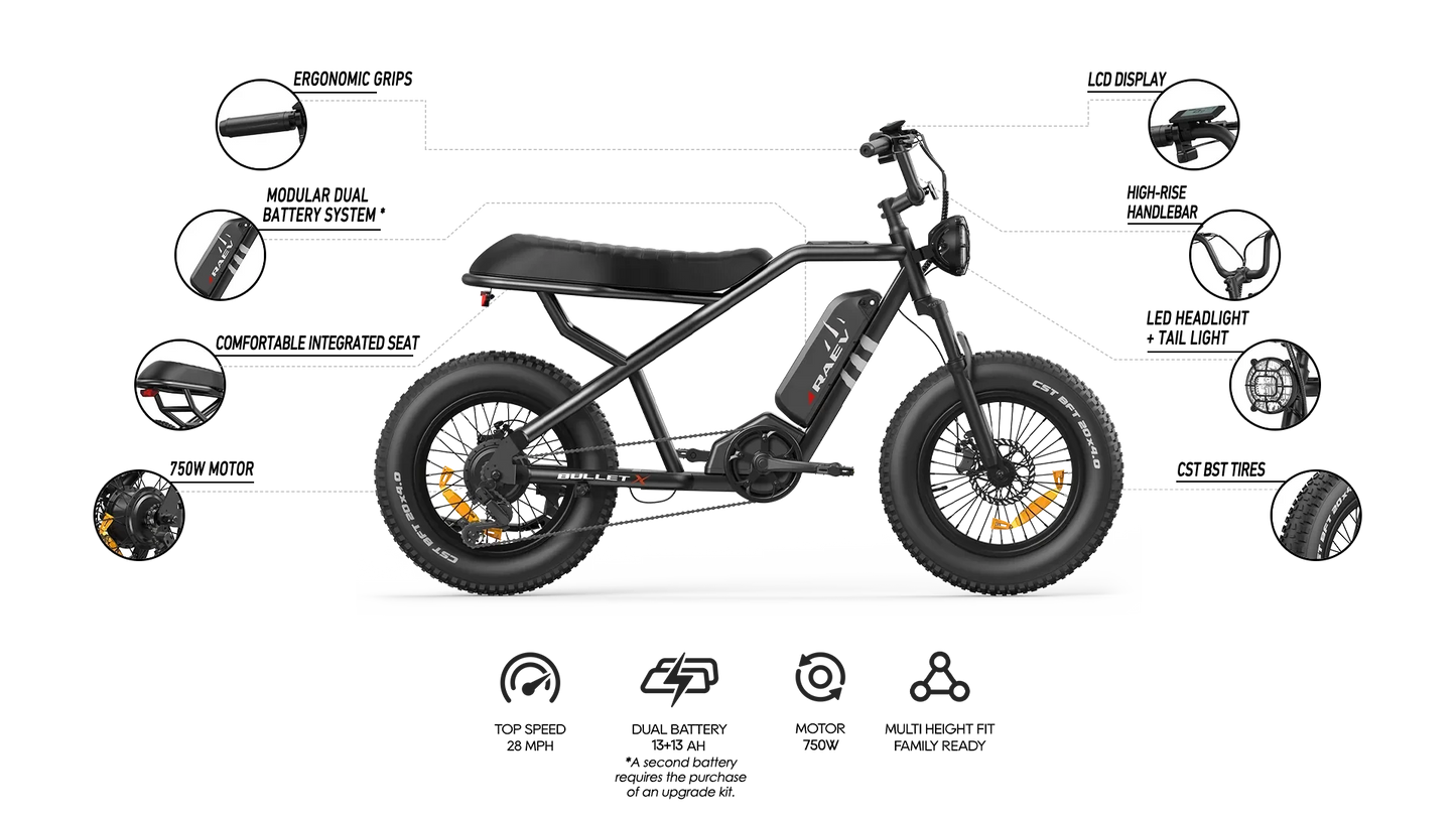 Raev Bullet X E-Bike | Performance City Cruiser