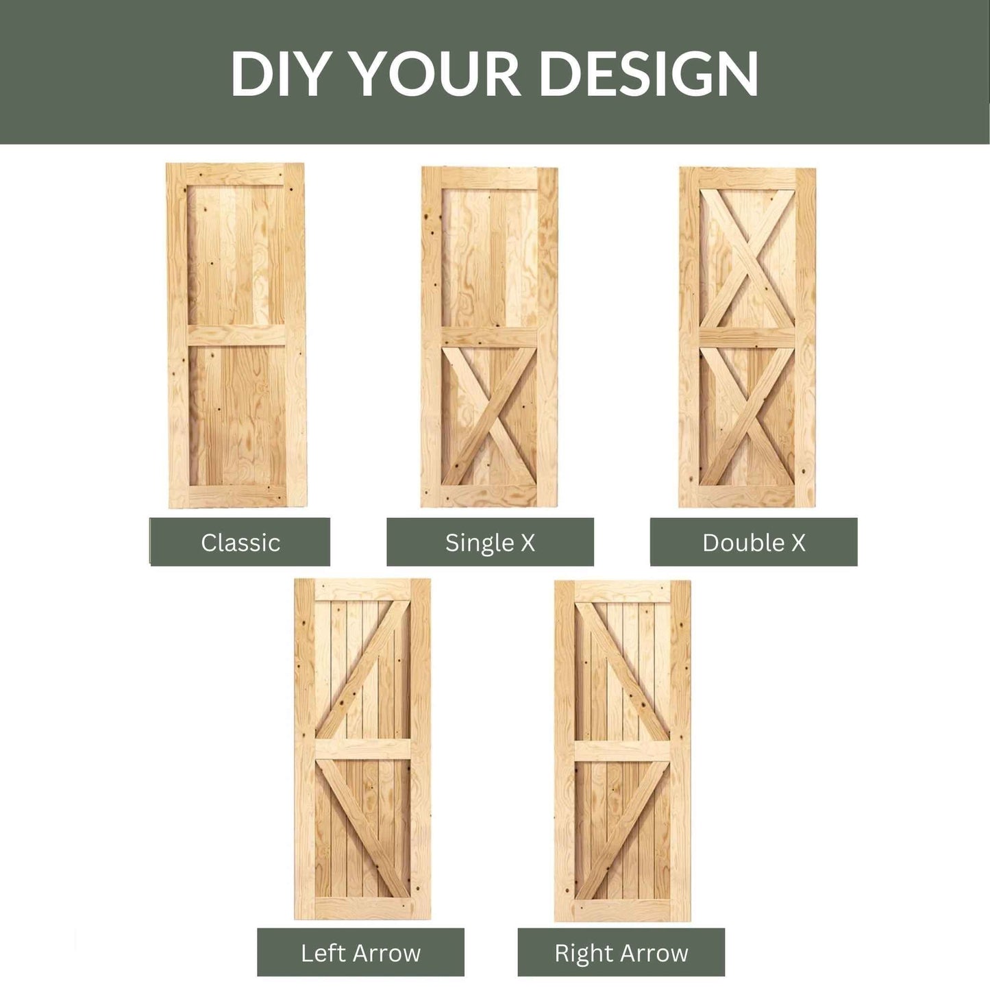 Classic Double Barn Door Kit | Black Hardware