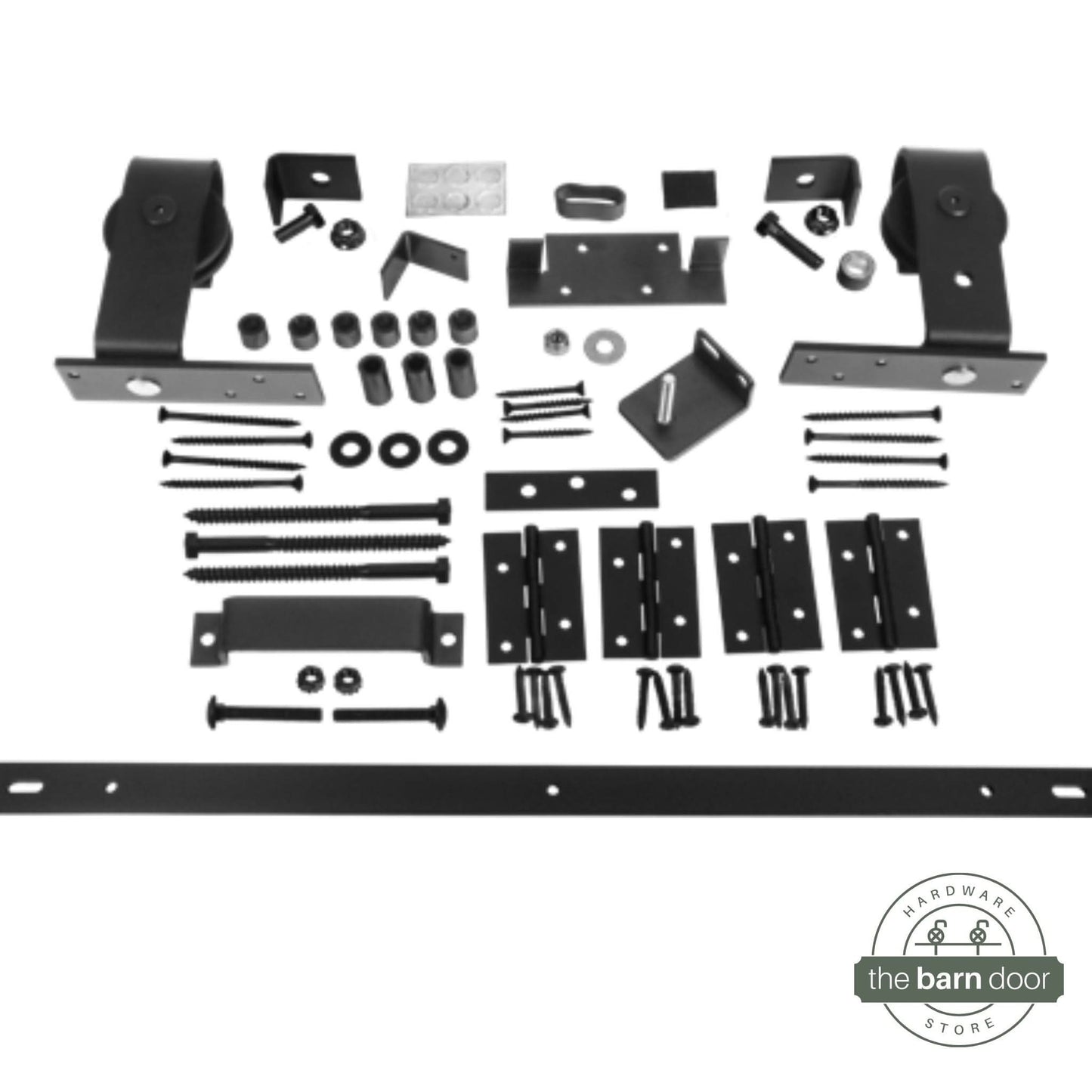 J Top Mount Heavy Duty Bifold Barn Door Hardware Kit | 2 Door Kit