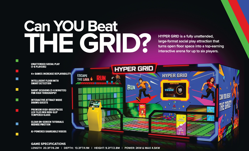 LAI Games Hyper Grid Interactive Arcade Game for 1-6 Players