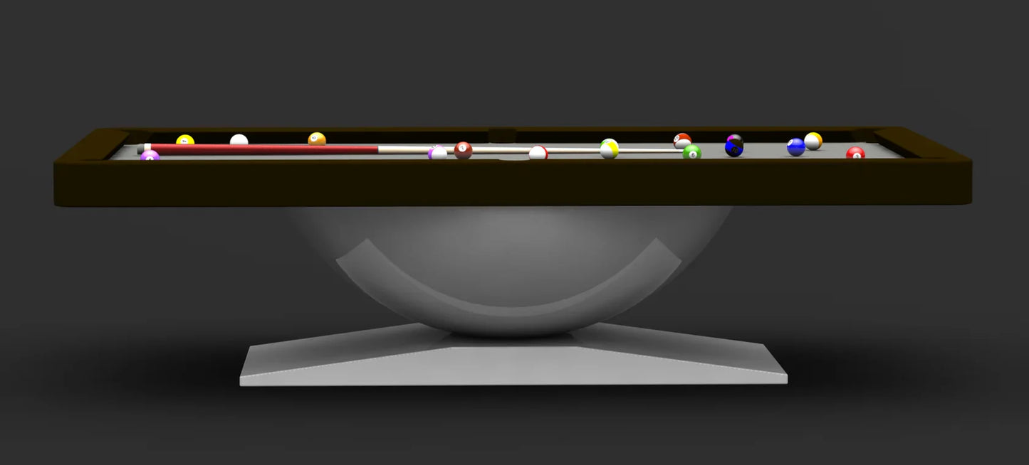 White Billiards Dome Modern Slate Pool Table