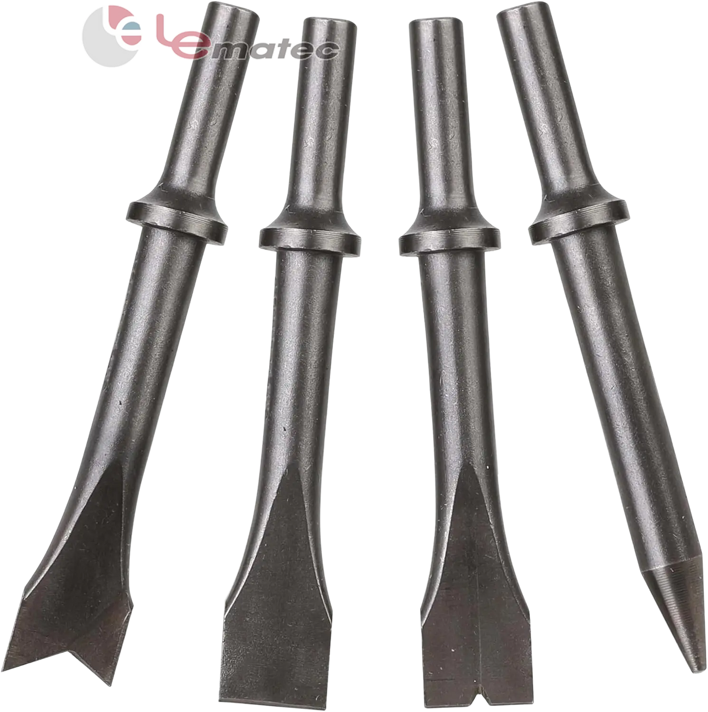 Professional Air Hammer Round Chisel - 125mm with 10.2mm Shank (4-Pack) (LE-B68R)