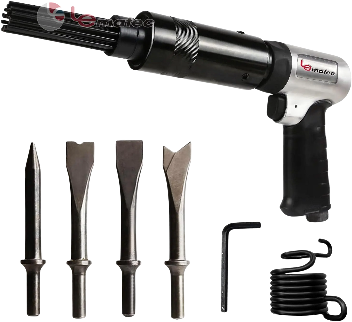 Professional Air Needle Scaler - 4500 BPM with Chisel Kit & 19 Needles