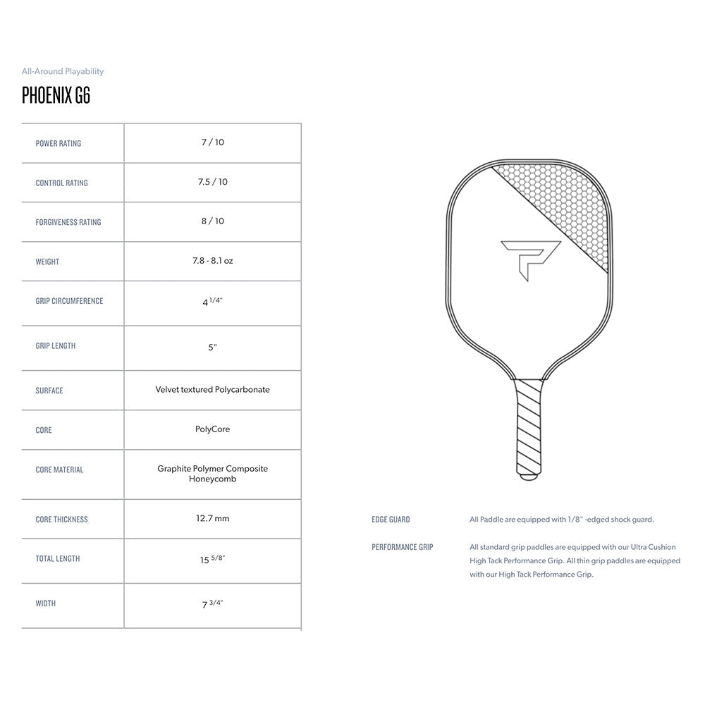 Paddletek Phoenix G6 Pickleball Paddle
