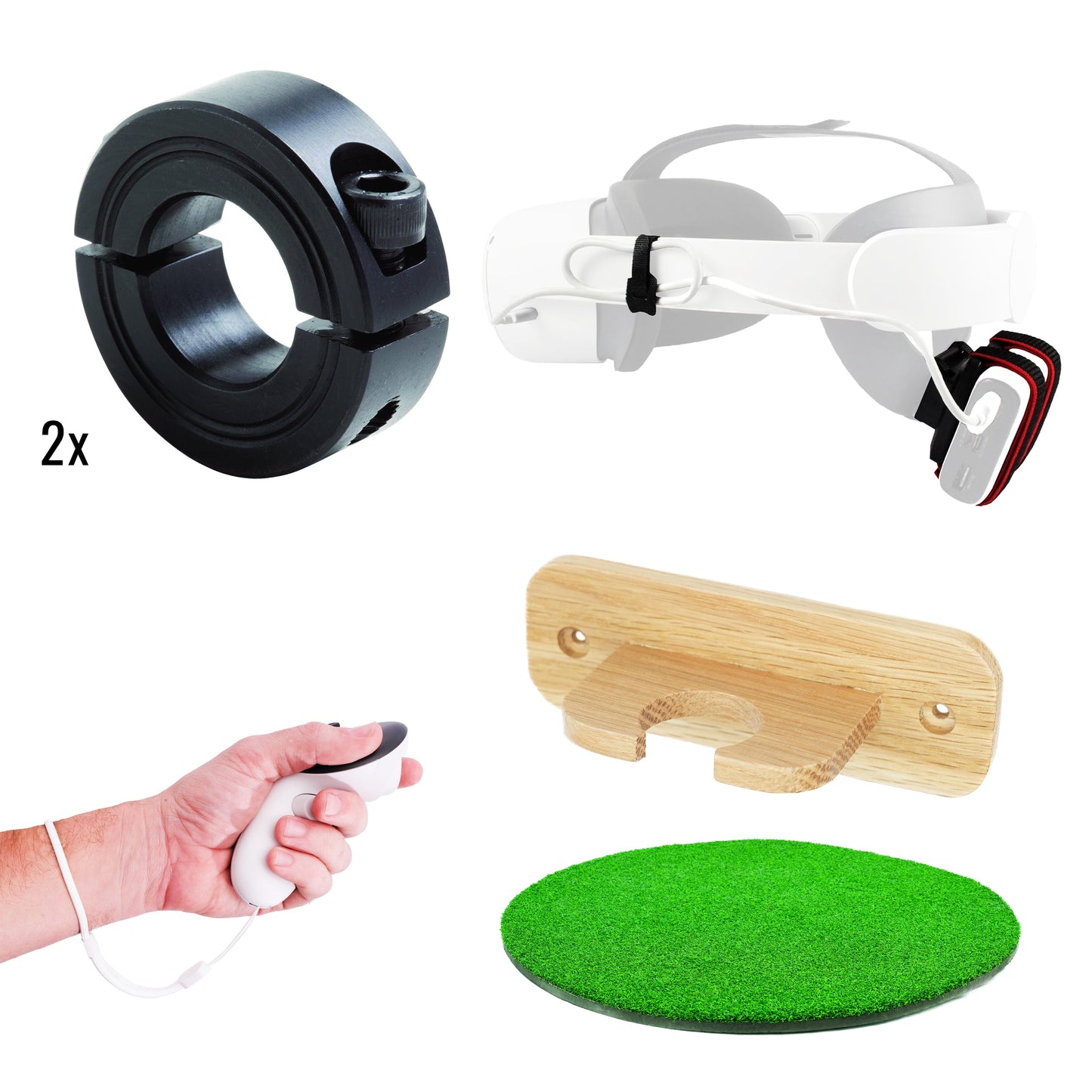 DriVR Elite Mini - Adjustable VR Weighted Golf Club Handle Accessory - Compatible with Quest 2, 3/3s, and Pro