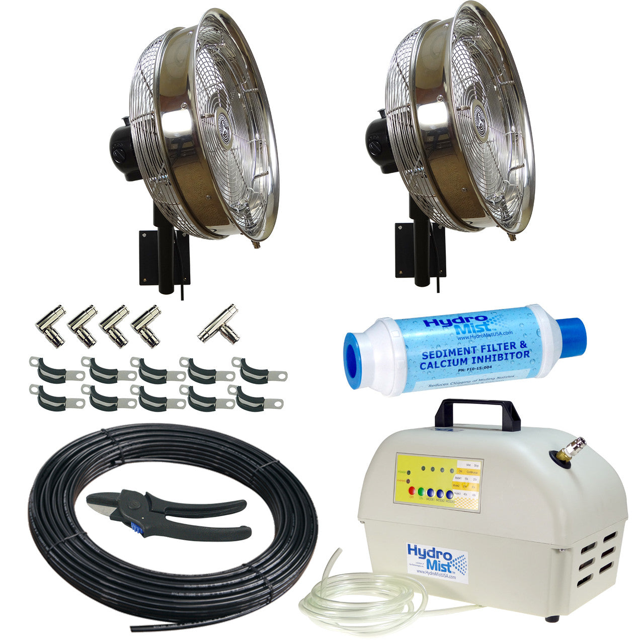 Mist and Go Plus with 2- 18" Stainless Mist Fans by Hydro Mist
