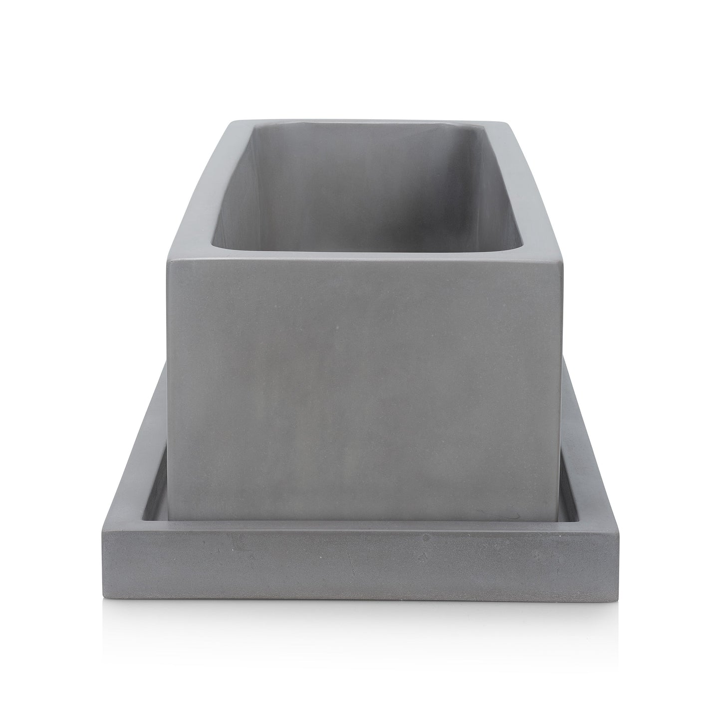Concrete Rectangle Planter: Gray
