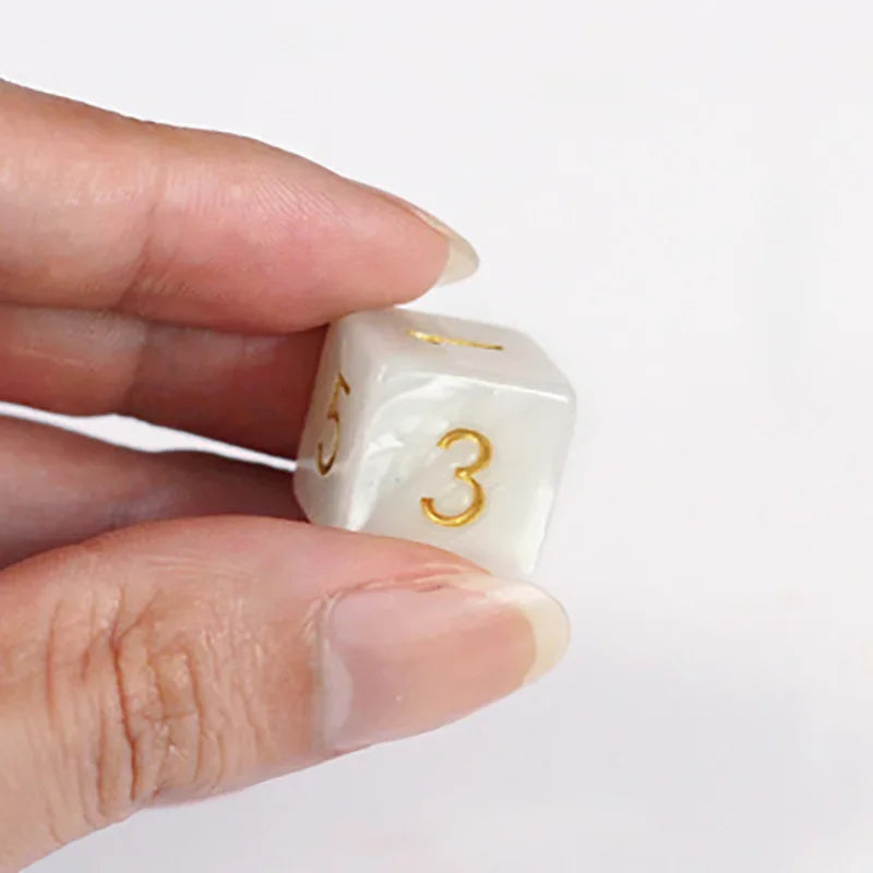 8 PCS/Lot Square Corner Dice Colorful Opaque Acrylic 6 Sided Dice Club/Party/Family Games